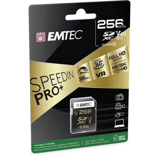 Emtec ECMSD256GUHS2V60 memoria flash 256 GB SDXC UHS-II Clase 2