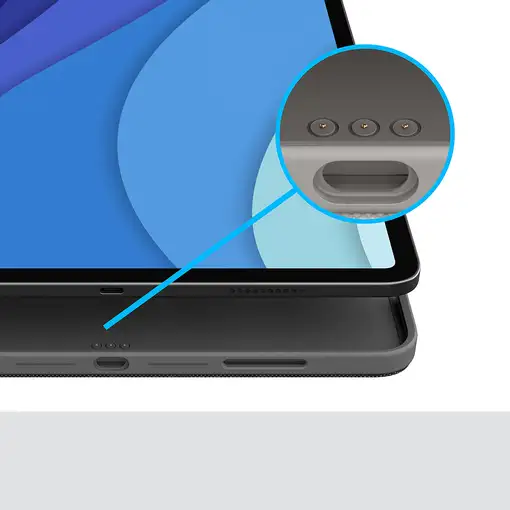 Logitech 920-010143 teclado para móvil QWERTZ Suizo Smart Connector Gris