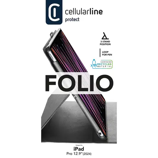 Cellularline Folio - iPad Pro 13'' (M5) / (M4) Funda para tableta con función de so