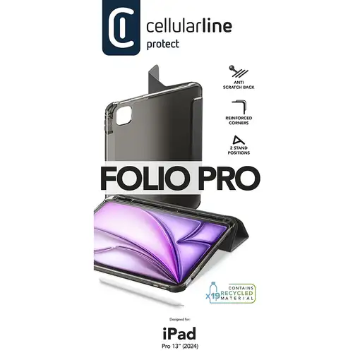Cellularline Folio - iPad Pro 13'' (M5) / (M4) Funda para tableta con función de so