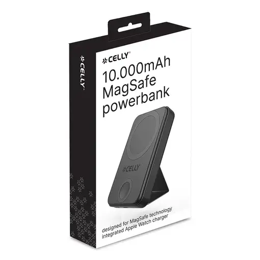 Celly MAGPBW10000BK batería externa 10000 mAh Cargador inalámbrico Negro