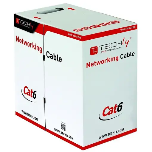 Techly ITP6-CCA-305-GY cable de red Gris 305 m Cat6 U/UTP (UTP)