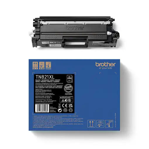 Brother TN-821XLBK cartucho de tóner 1 pieza(s) Original Negro