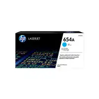 HP Cartucho de tóner original LaserJet 654A cian