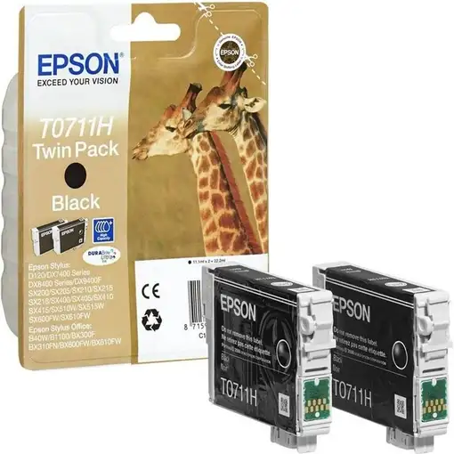 Epson Giraffe Doble juego de cartuchos Negro T0711H Tintas DURABrite Ultra