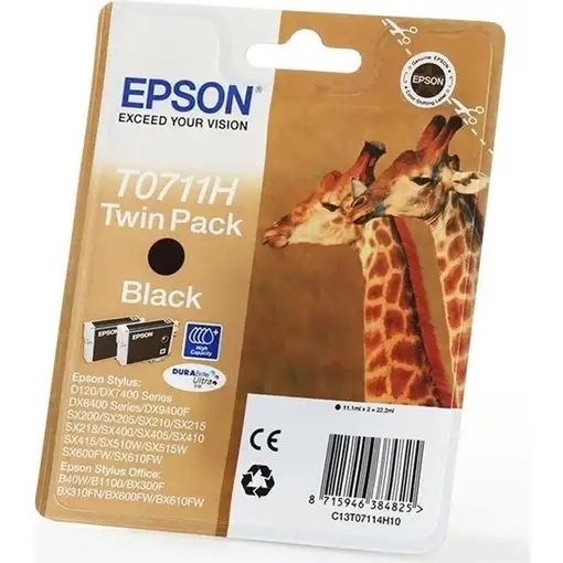 Epson Giraffe Doble juego de cartuchos Negro T0711H Tintas DURABrite Ultra