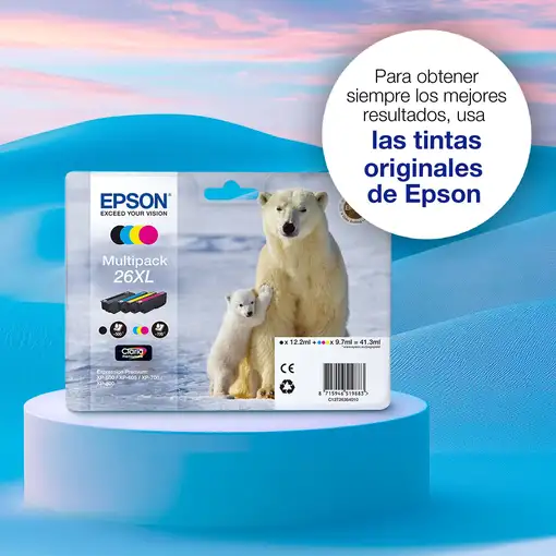 Epson Polar bear Tinta multipack 4 colores 26 Claria Premium Oso polar