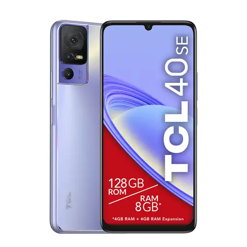 Smartphone TCL 40 SE 17,1 cm (6.75'') 4G 5010 mAh 128GB/4GB RAM purpura TCL Smartphone TCL 40 SE 17,1 cm (6.75'') 4G 5010 mAh 128GB/4GB RAM purpura TCL