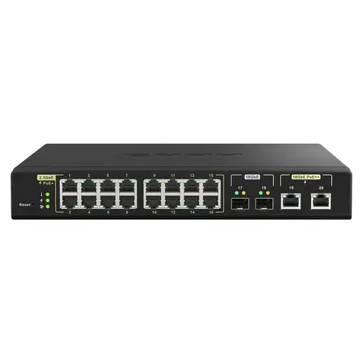 QNAP QSW-M2116P-2T2S switch Gestionado L2 2.5G Ethernet Energía sobre Ethernet (Po QNAP QSW-M2116P-2T2S switch Gestionado L2 2.5G Ethernet Energía sobre Ethernet (Po