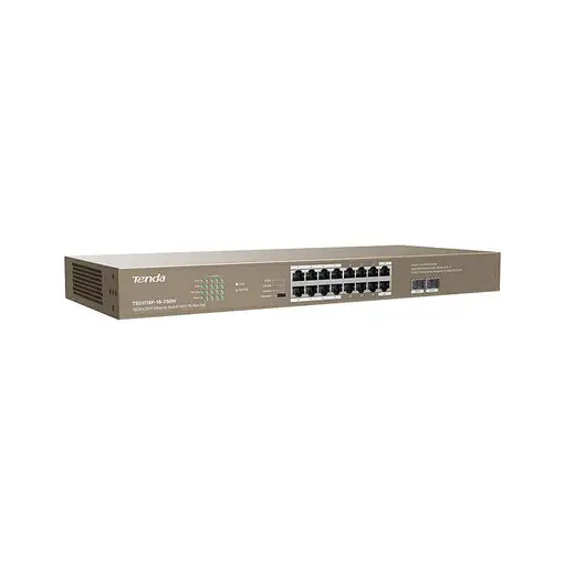 Tenda TEG1118P-16-250W switch No administrado Gigabit Ethernet (10/100/1000) Energ