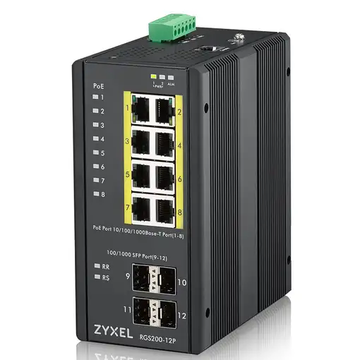 Zyxel RGS200-12P Gestionado L2 Gigabit Ethernet (10/100/1000) Energía sobre Ethern