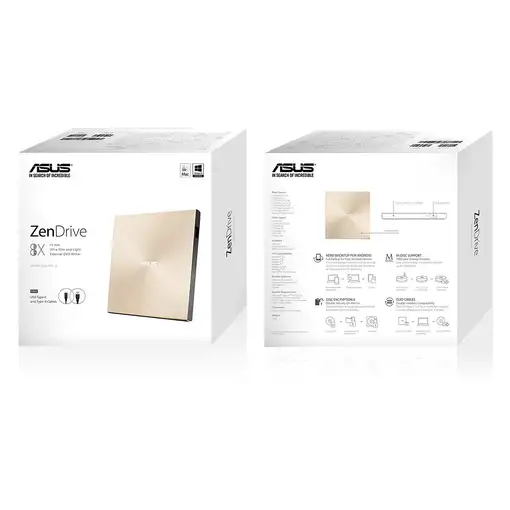 ASUS ZenDrive U9M unidad de disco óptico DVD±RW Oro