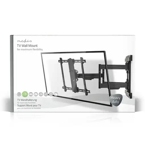 Nedis TVWM6551BK soporte para monitor 2,03 m (80'') Pared Negro