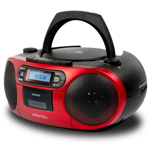 Aiwa BBTC-550RD Reproductor de CD portátil Negro, Rojo