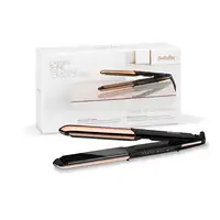 BaByliss Straight & Curl Brilliance Rizador de pelo Caliente Negro, Rosa 48 W 3 m