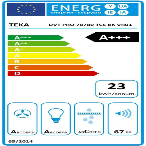Teka DVT Pro 78780 TCS BK De pared Negro 786 m³/h