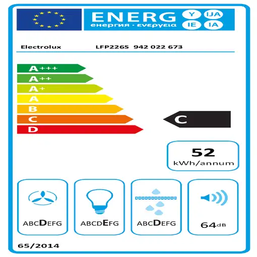Electrolux LFP226S Semintegrada (extraíble) Gris 330 m³/h