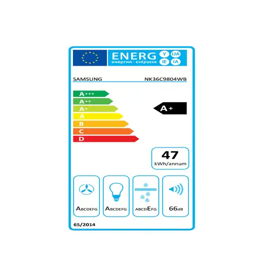 Samsung NK36C9804WB/UR campana De pared Negro 560 m³/h