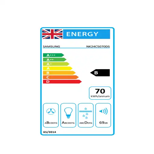 Samsung NK24C5070DS/UR campana De pared Acero inoxidable 558 m³/h
