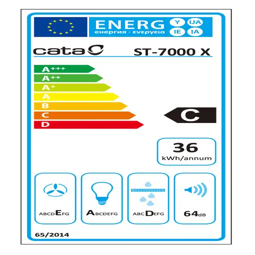 CATA ST-7000 X De pared Acero inoxidable 302 m³/h