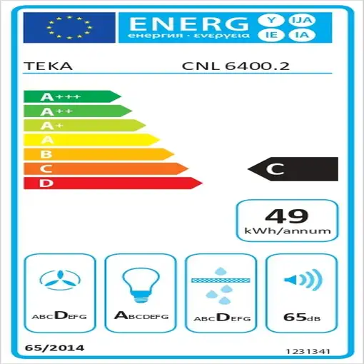 Teka CNL 6400.2 WH Semintegrada (extraíble) Blanco 234 m³/h