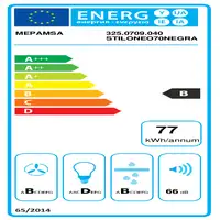 Mepamsa STILO NEO 70 De pared Negro 610 m³/h