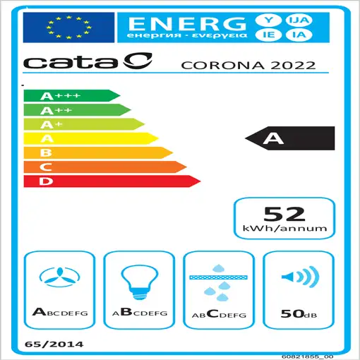 CATA CORONA X 80 Encastrada Acero inoxidable 600 m³/h