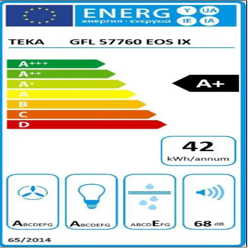 Teka GFL 57760 EOS IX Encastrada Acero inoxidable 425 m³/h