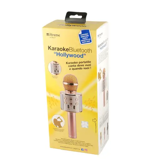 Xtreme Hollywood Oro rosa, Plata Micrófono para karaoke