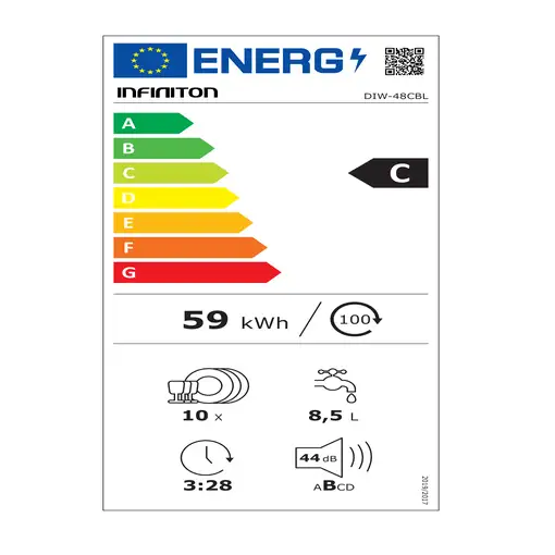 Lavavajillas 600 mm 10 place settings 8445639001974 INFINITON