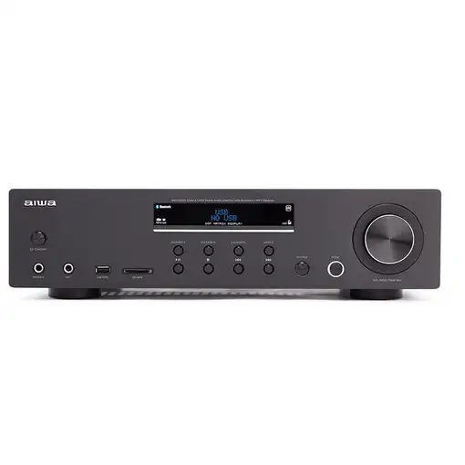 Aiwa AMU-120BTBK amplificador de audio 2.0 canales Hogar Negro