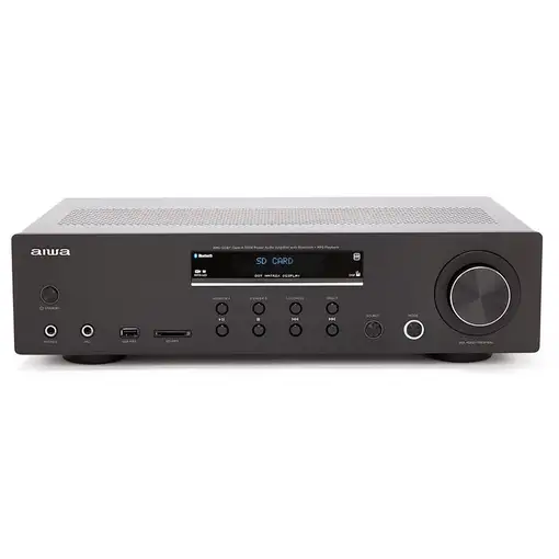 Aiwa AMU-120BTBK amplificador de audio 2.0 canales Hogar Negro