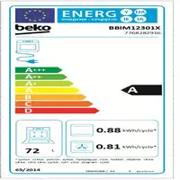 Beko BBIM12301X horno 72 L Negro, Acero inoxidable