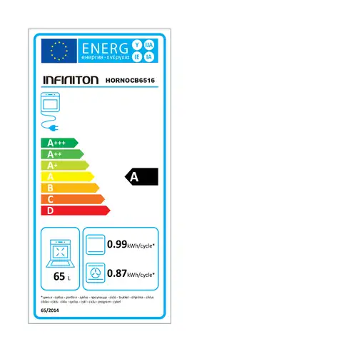 Infiniton CB6516 70 L 3000 W Negro, Acero inoxidable