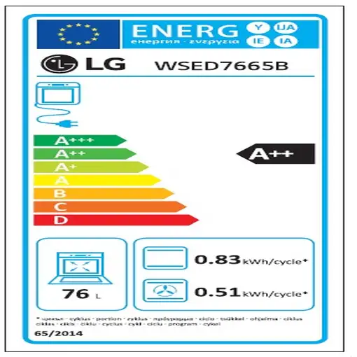 Horno 76 L Wi-Fi Negro WSED7665B.BKSQEUR LG