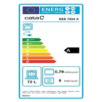 CATA SES 7004 X 72 L Negro, Acero inoxidable