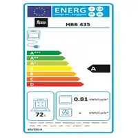 Teka HBB 435 72 L Negro, Acero inoxidable