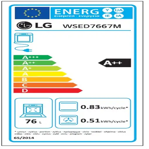 Horno 76 L Wi-Fi Negro WSED7667M.BBMQEUR LG