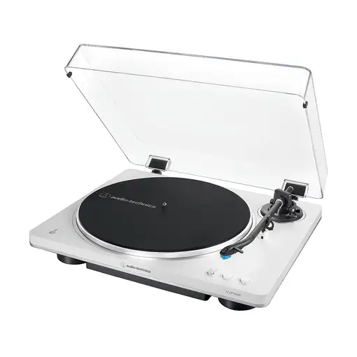 Audio-Technica AT-LP70XBT Tocadiscos de tracción por correa Plata, Blanco Totalmen