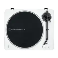 Audio-Technica AT-LP70XBT Tocadiscos de tracción por correa Plata, Blanco Totalmen