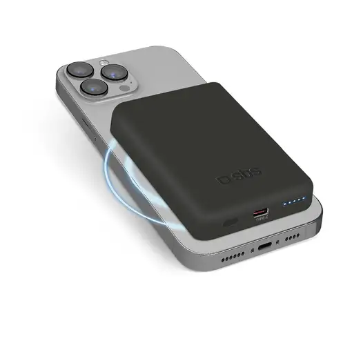 SBS TEBB5000MAG1CK batería externa Polímero de litio 5000 mAh Cargador inalámbrico