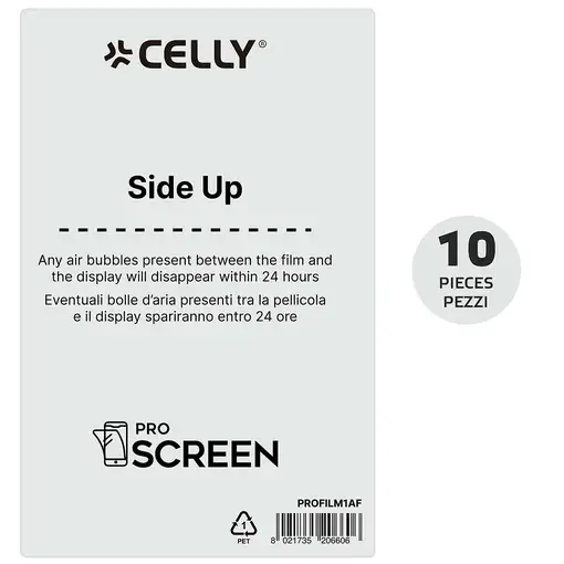 Celly PROFILM10AF protector de pantalla o trasero para teléfono móvil Universal 10