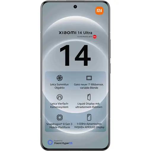 Xiaomi 14 Ultra 17,1 cm (6.73") SIM doble 5G USB Tipo C 16 GB 512 GB 5000 mAh Blan