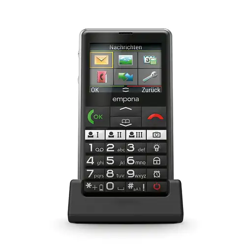 Emporia emporiaPURE-LTE 5,87 cm (2.31'') 107 g Negro Teléfono para personas mayores