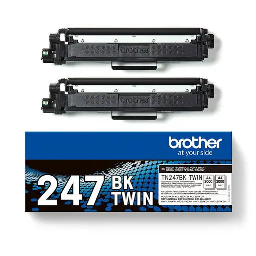 Brother TN-247BKTWIN cartucho de tóner 2 pieza(s) Original Negro