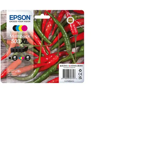Epson 503XL cartucho de tinta 4 pieza(s) Original Alto rendimiento (XL) Negro, Cia