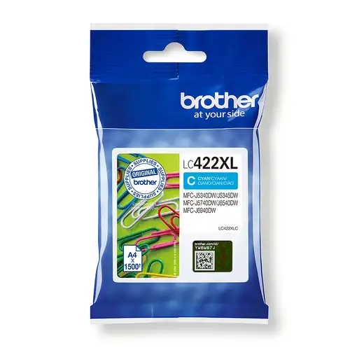 Brother LC422XLC cartucho de tinta 1 pieza(s) Original Cian