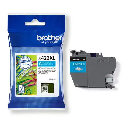 Brother LC422XLC cartucho de tinta 1 pieza(s) Original Cian