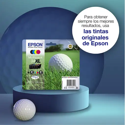 Epson Golf ball Multipack 4-colours 34 XL Black/Std. CMY DURABrite Ultra Ink