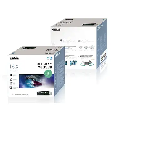 ASUS BW-16D1HT Retail Silent unidad de disco óptico Interno Blu-Ray RW Negro